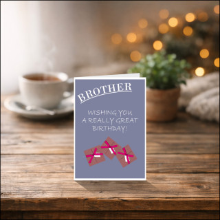 Brother Birthday Card with Personalised Message