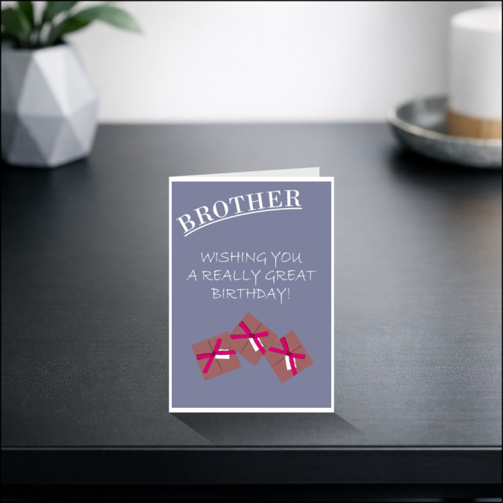 Brother Birthday Card with Personalised Message