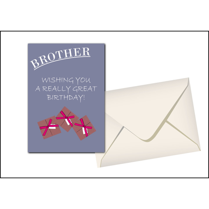 Brother Birthday Card with Personalised Message