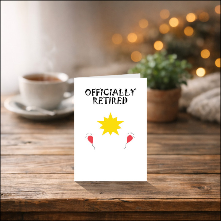 Personalised Retirement Card with Personal Message