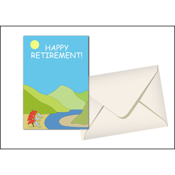 Personalised Retirement Card - At The Beach
