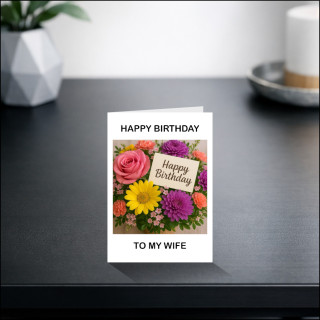 Personalised Birthday Card with Flowers