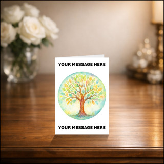 Tree of Life Water Colour Greeting Card