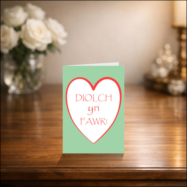 Personalised Diolch yn Fawr Welsh Language Greetings Card