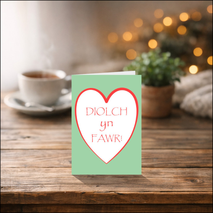 Personalised Diolch yn Fawr Welsh Language Greetings Card