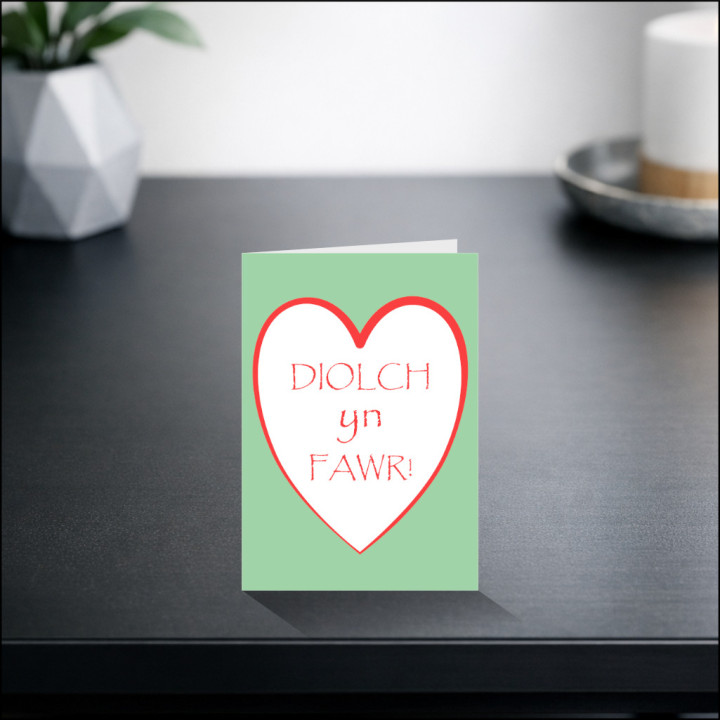 Personalised Diolch yn Fawr Welsh Language Greetings Card