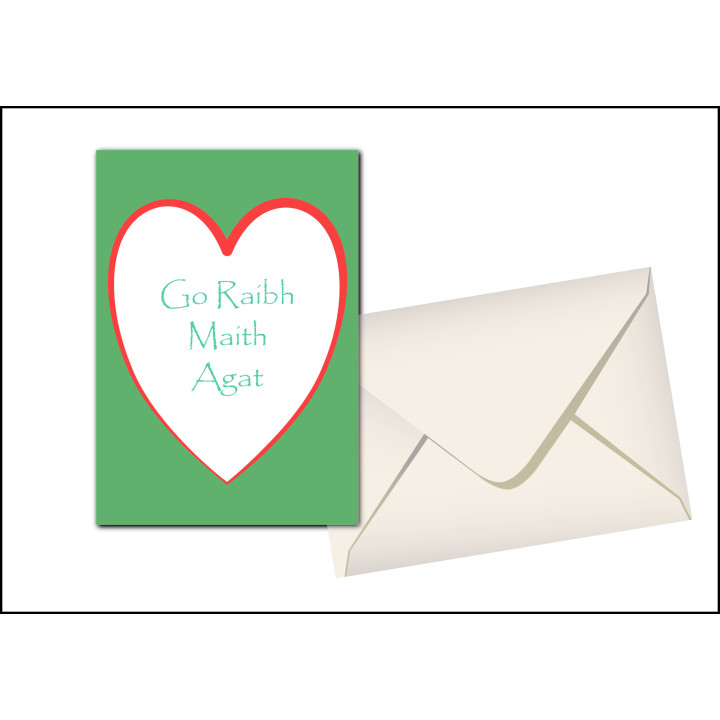 Personalised Go Raibh Maith Agat Greetings Card