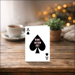 Personalised 'You Aced It' Greeting Card