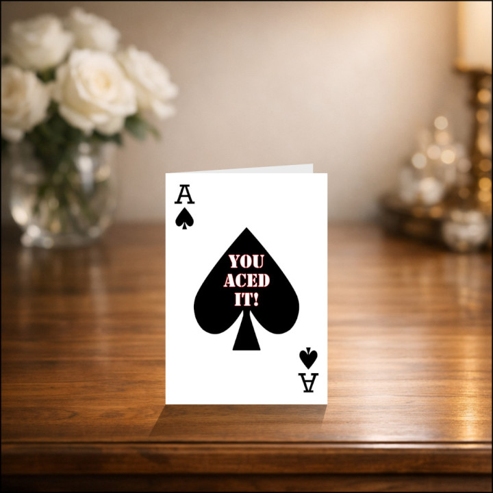 Personalised 'You Aced It' Greeting Card