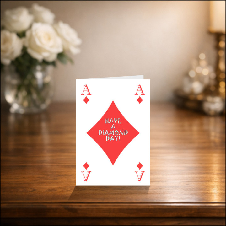 Personalised 'Have a Diamond Day!' Greetings Card