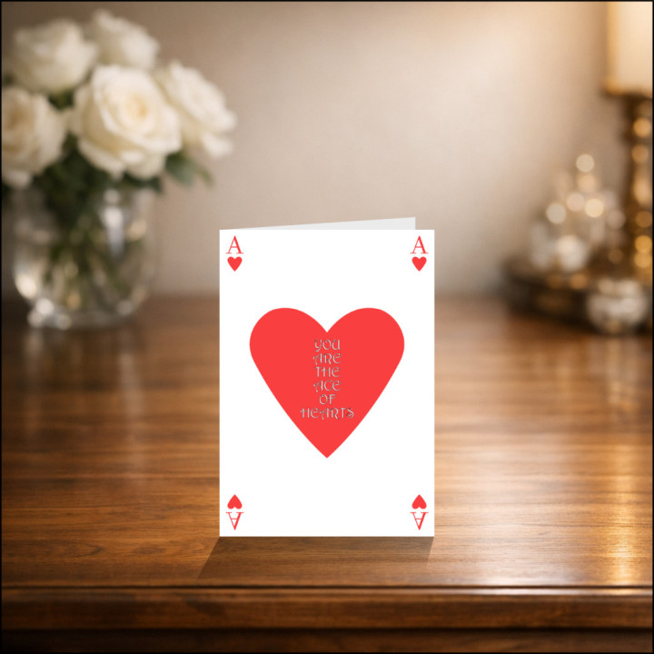 Personalised Ace of Hearts Greeting Card