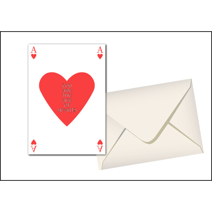 Personalised Ace of Hearts Greeting Card
