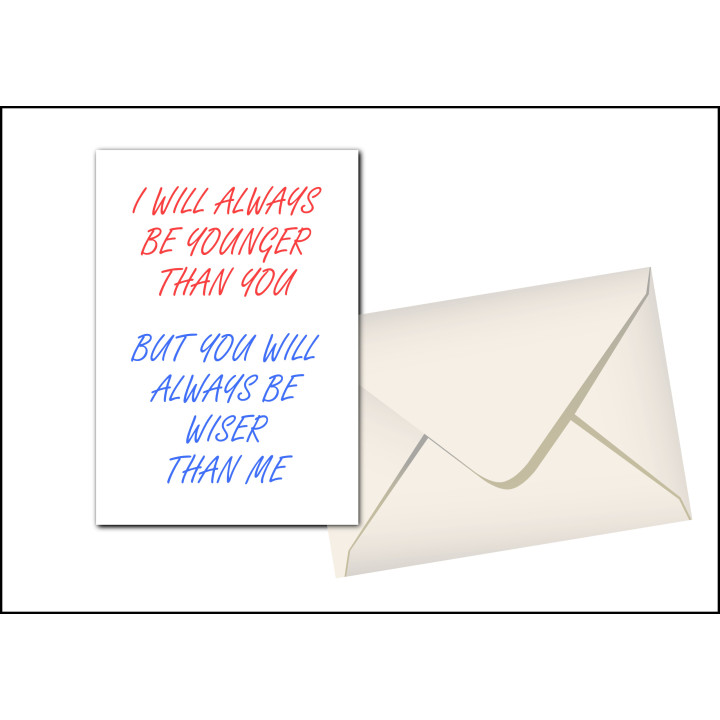 'Younger than You' Personalised Humorous Birthday Card