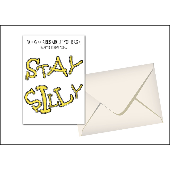 Personalised Birthday Card | Funny 'Stay Silly' Design
