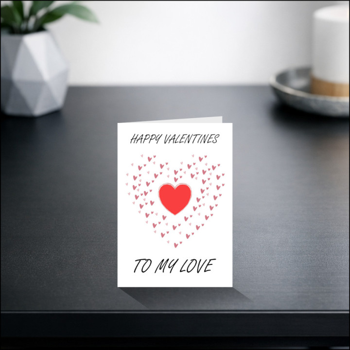 Personalised Valentine’s Card | Romantic Heart Design
