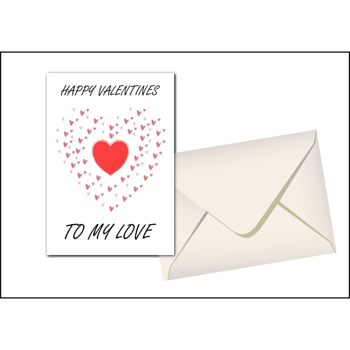 Personalised Valentine’s Card | Romantic Heart Design