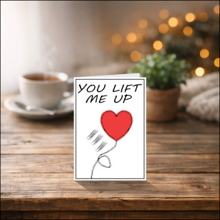 Personalised Valentine’s Card | Balloon Heart Design