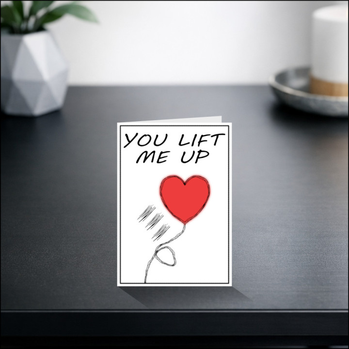 Personalised Valentine’s Card | Balloon Heart Design