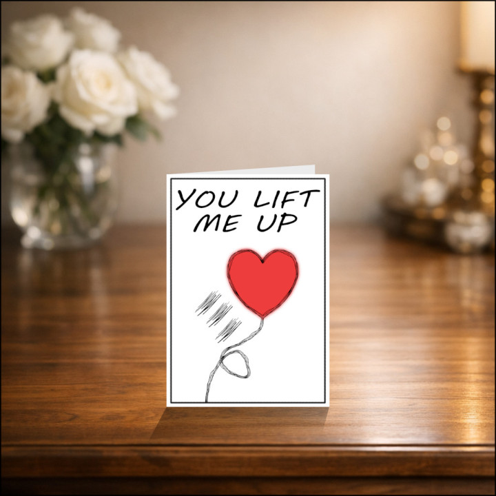 Personalised Valentine’s Card | Balloon Heart Design