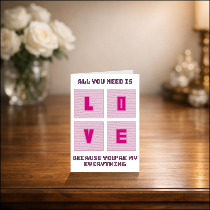Personalised Valentine’s Day Card – “LOVE” Design