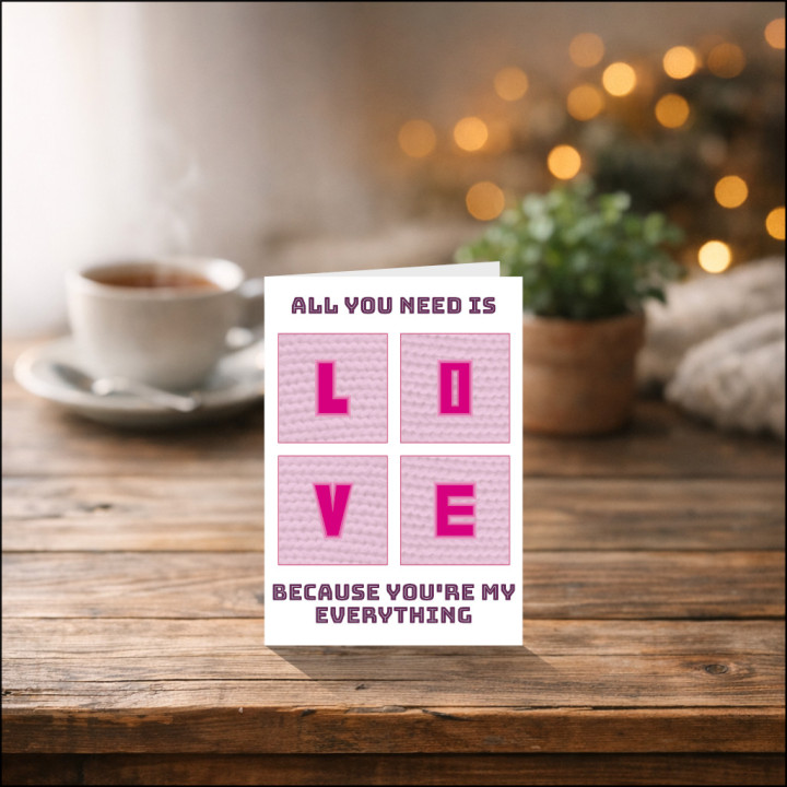 Personalised Valentine’s Day Card – “LOVE” Design