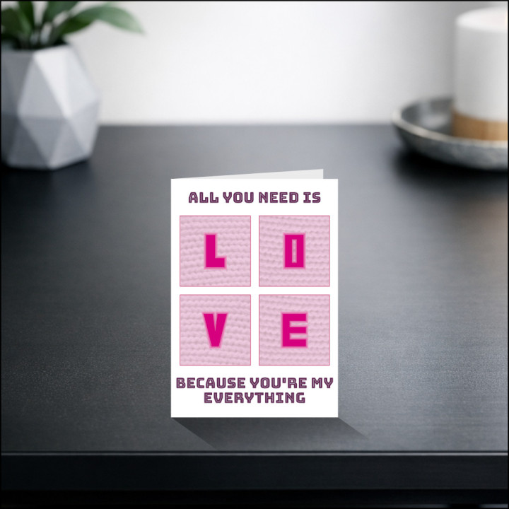 Personalised Valentine’s Day Card – “LOVE” Design
