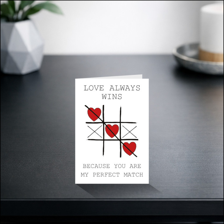 Personalised Valentine’s Day ECard – 'Love Always Wins'
