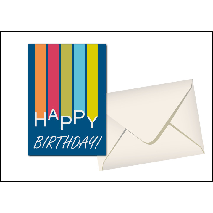Personalised Happy Birthday Card | Blue Design