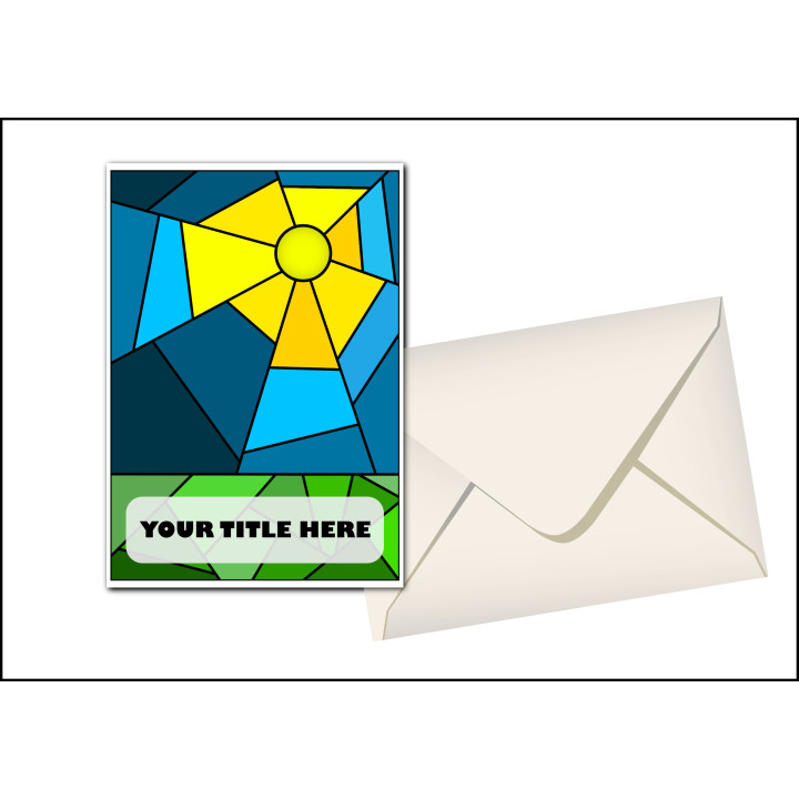 Stained Glass Greeting Card with Personalised Message