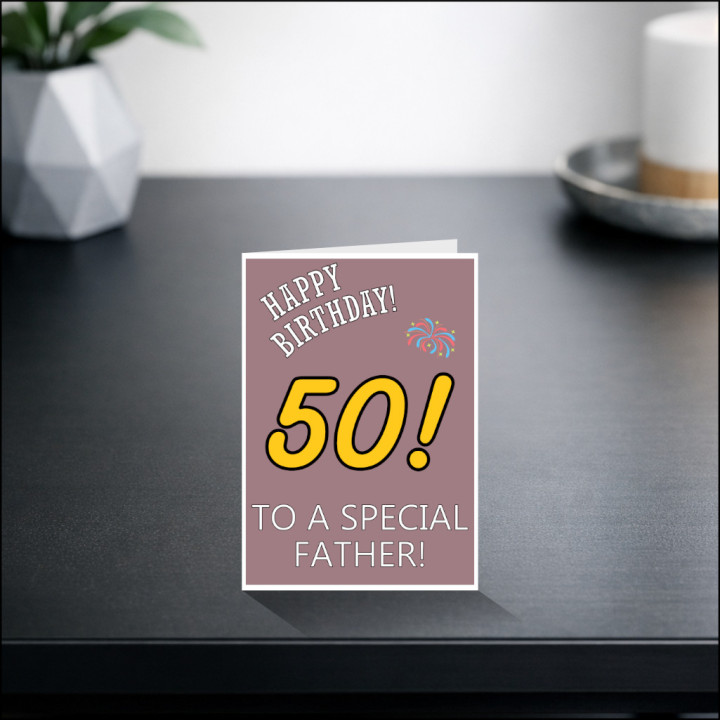Personalised 50th Fathers Birthday Card
