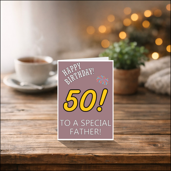 Personalised 50th Fathers Birthday Card