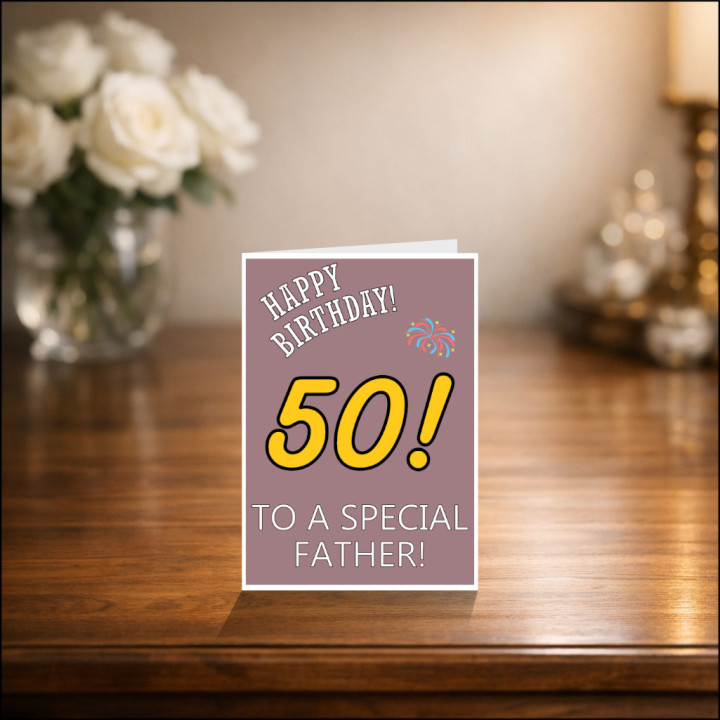 Personalised 50th Fathers Birthday Card