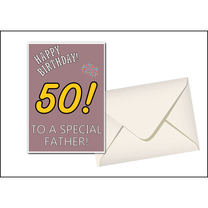 Personalised 50th Fathers Birthday Card